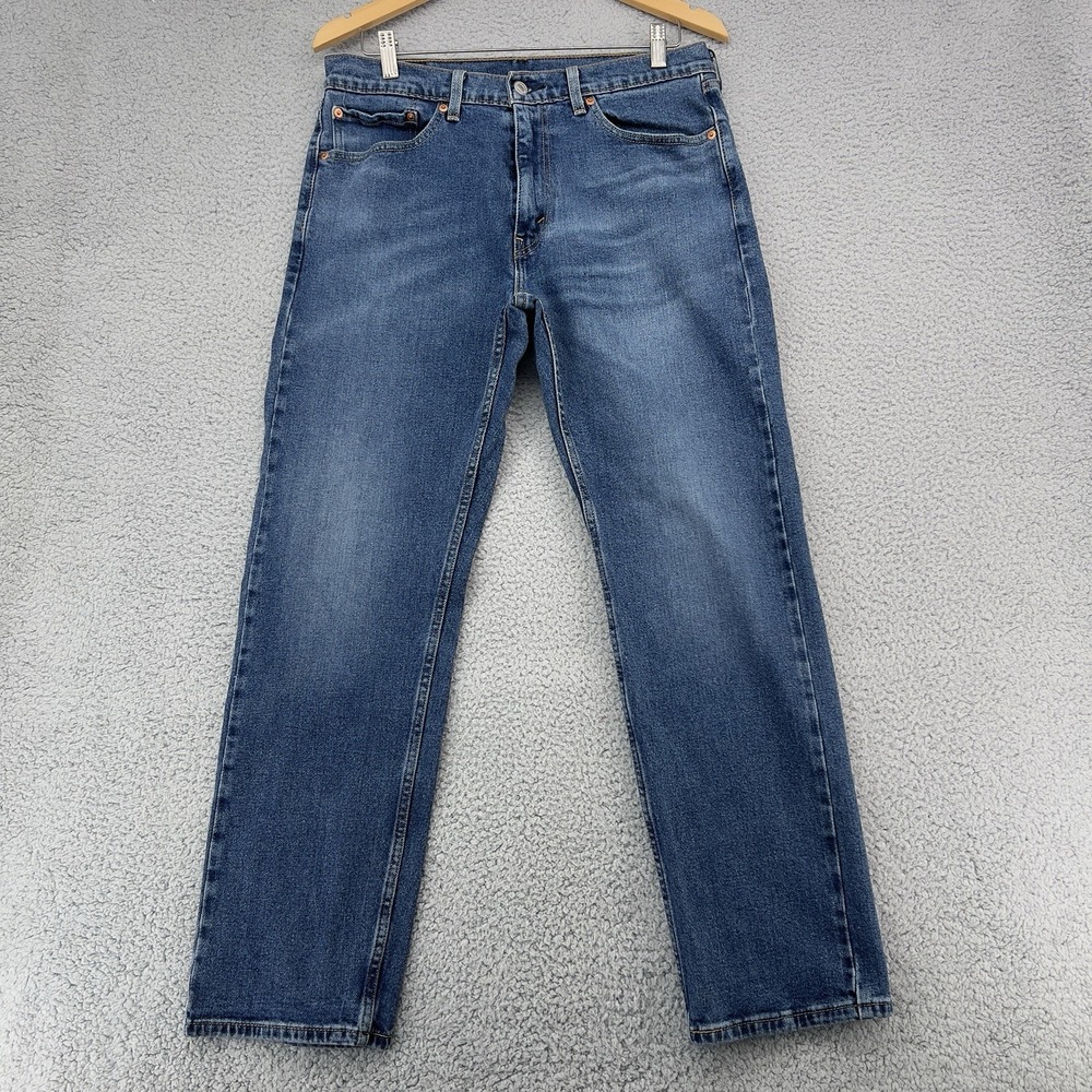 Levi's 505 Regular Fit Jeans Men's W33 L30‎ Blue Stretch Denim